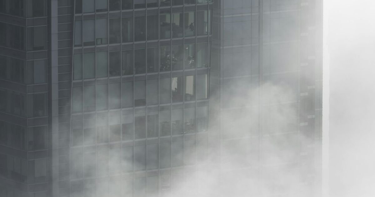 Collapsed Building Smoke Plume VFX Prompt