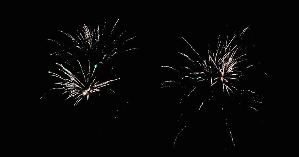 Couple Celebrating Birthday Under Fireworks VFX Prompt