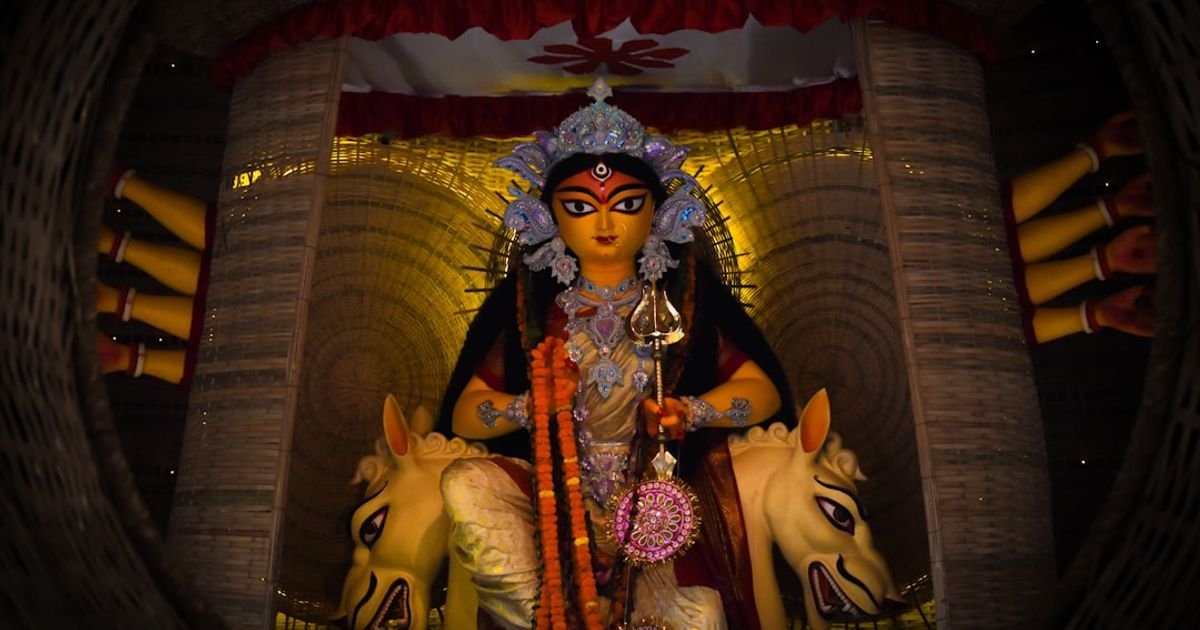 Durga Puja Poster Template Gemini Prompt