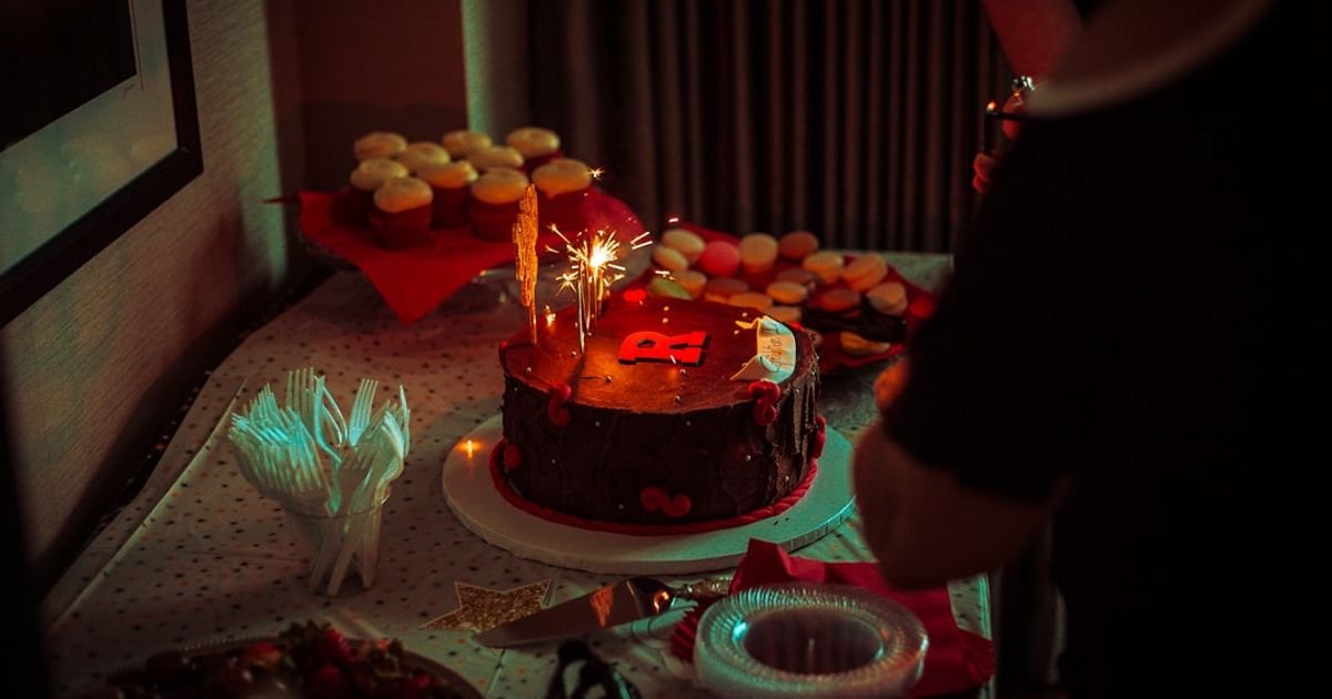 Happy Birthday Cake Explosion with Sparkles VFX Prompt