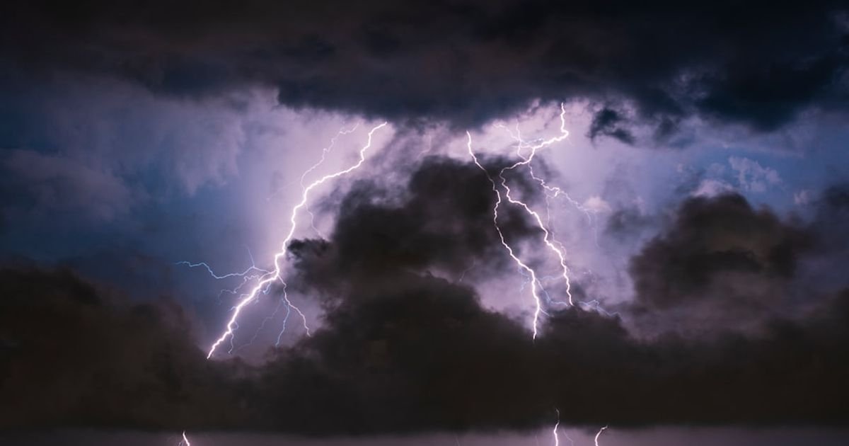 Lightning Storm Over City VFX Prompt