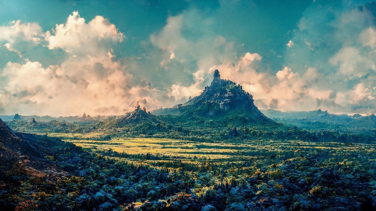 Vibrant interplanetary Holi festival prompt